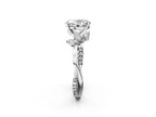 OVAL FLORAL NATURE INSPIRED CHANNEL RING