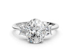 OVAL TRAPAZOID 3 STONE RING