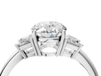 OVAL TRAPAZOID 3 STONE RING