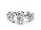 PEAR FLORAL NATURE INSPIRED CHANNEL RING