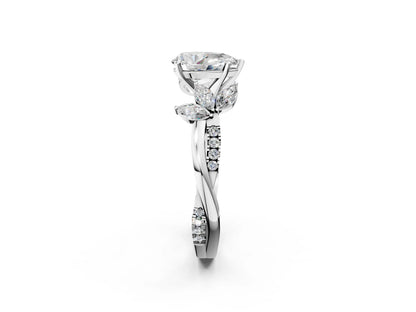 PEAR FLORAL NATURE INSPIRED CHANNEL RING - M&D Signature Jewels