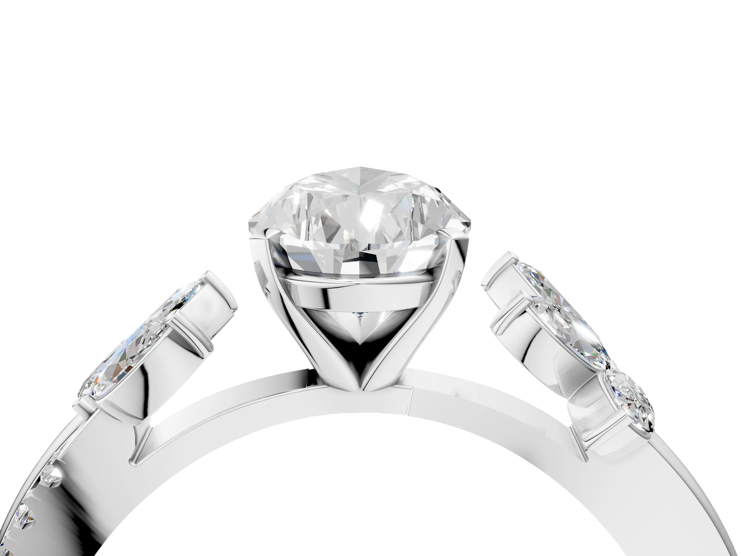 PEAR FLORAL NATURE INSPIRED CHANNEL RING - M&D Signature Jewels