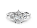 PEAR TRAPAZOID 3 STONE RING