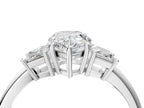 PEAR TRAPAZOID 3 STONE RING