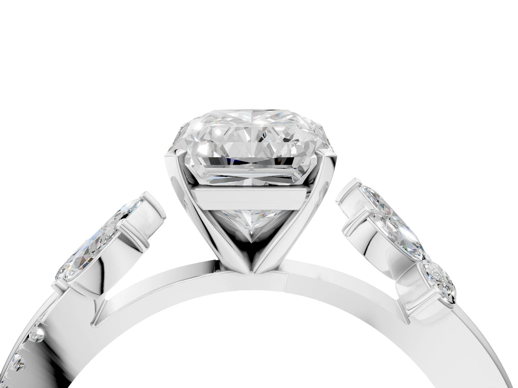 RADIANT FLORAL NATURE INSPIRED CHANNEL RING