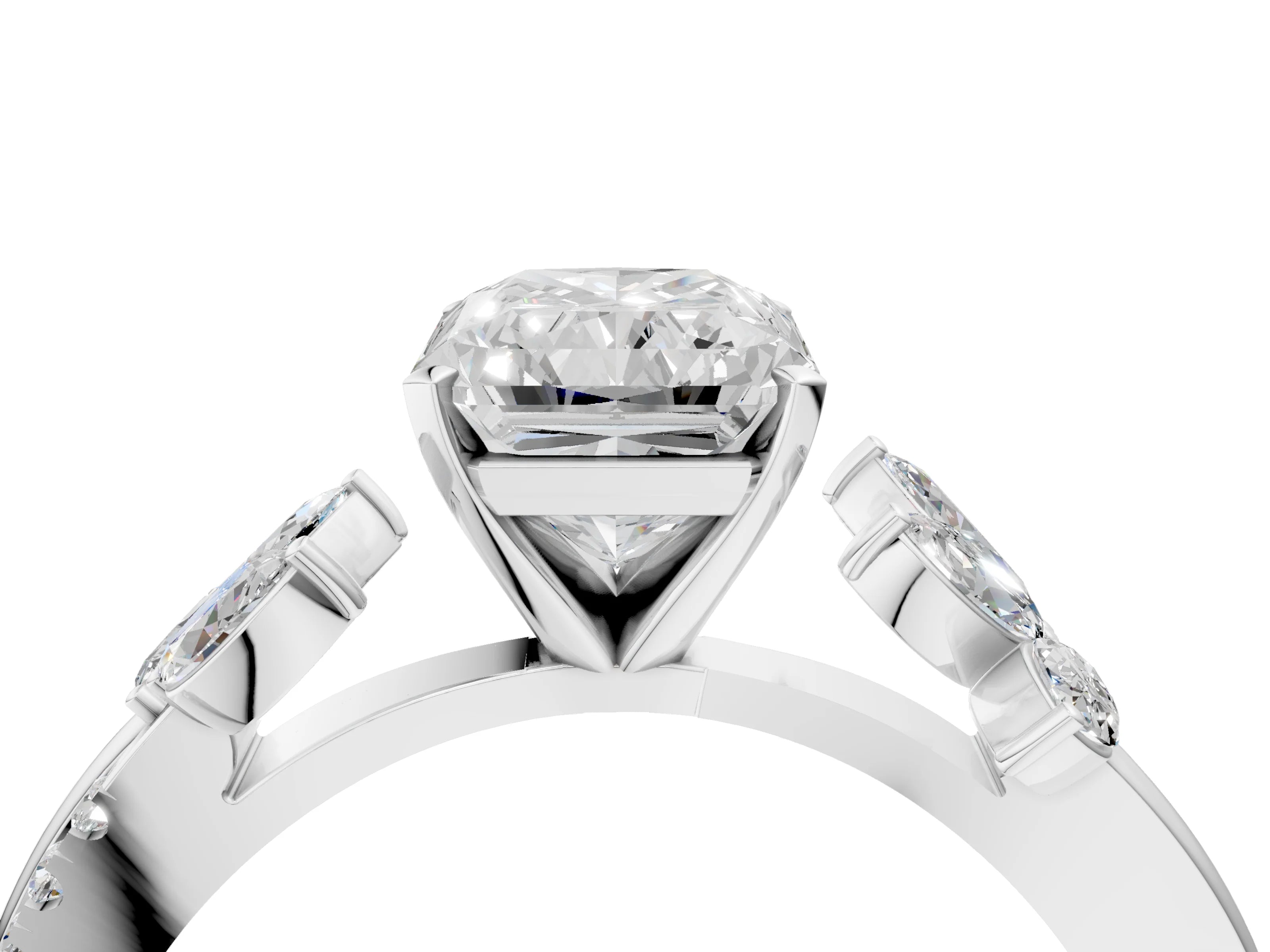 RADIANT FLORAL NATURE INSPIRED CHANNEL RING