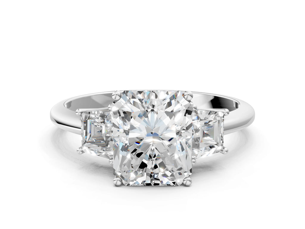 RADIANT TRAPAZOID 3 STONE RING