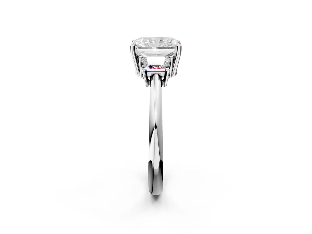 RADIANT TRAPAZOID 3 STONE RING