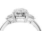 CUSHION TRAPAZOID 3 STONE RING