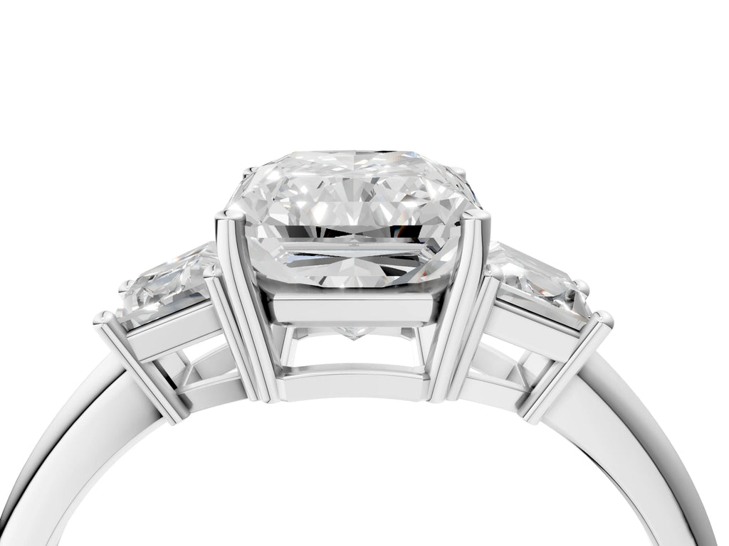 RADIANT TRAPAZOID 3 STONE RING