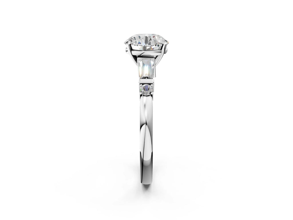 ROUND BAGUETTE ROUND CHANNEL RING