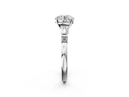 ROUND BAGUETTE ROUND CHANNEL RING - M&D Signature Jewels