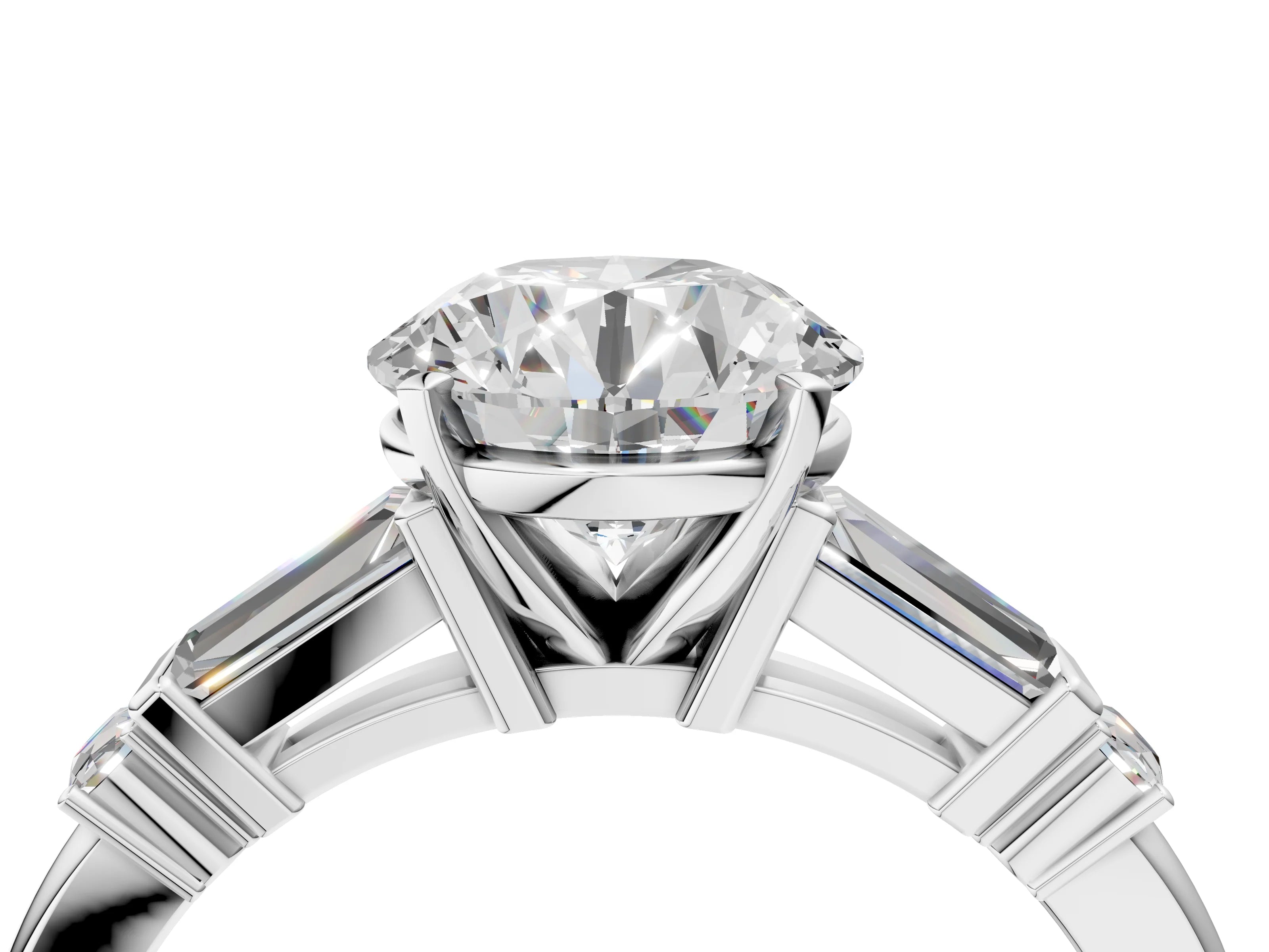 ROUND BAGUETTE ROUND CHANNEL RING