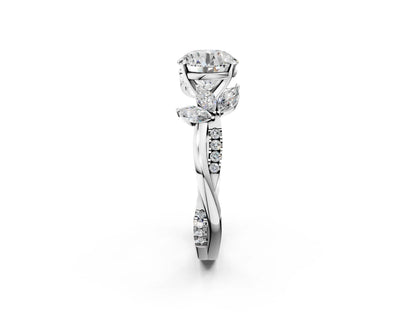 ROUND FLORAL NATURE INSPIRED CHANNEL RING - M&D Signature Jewels