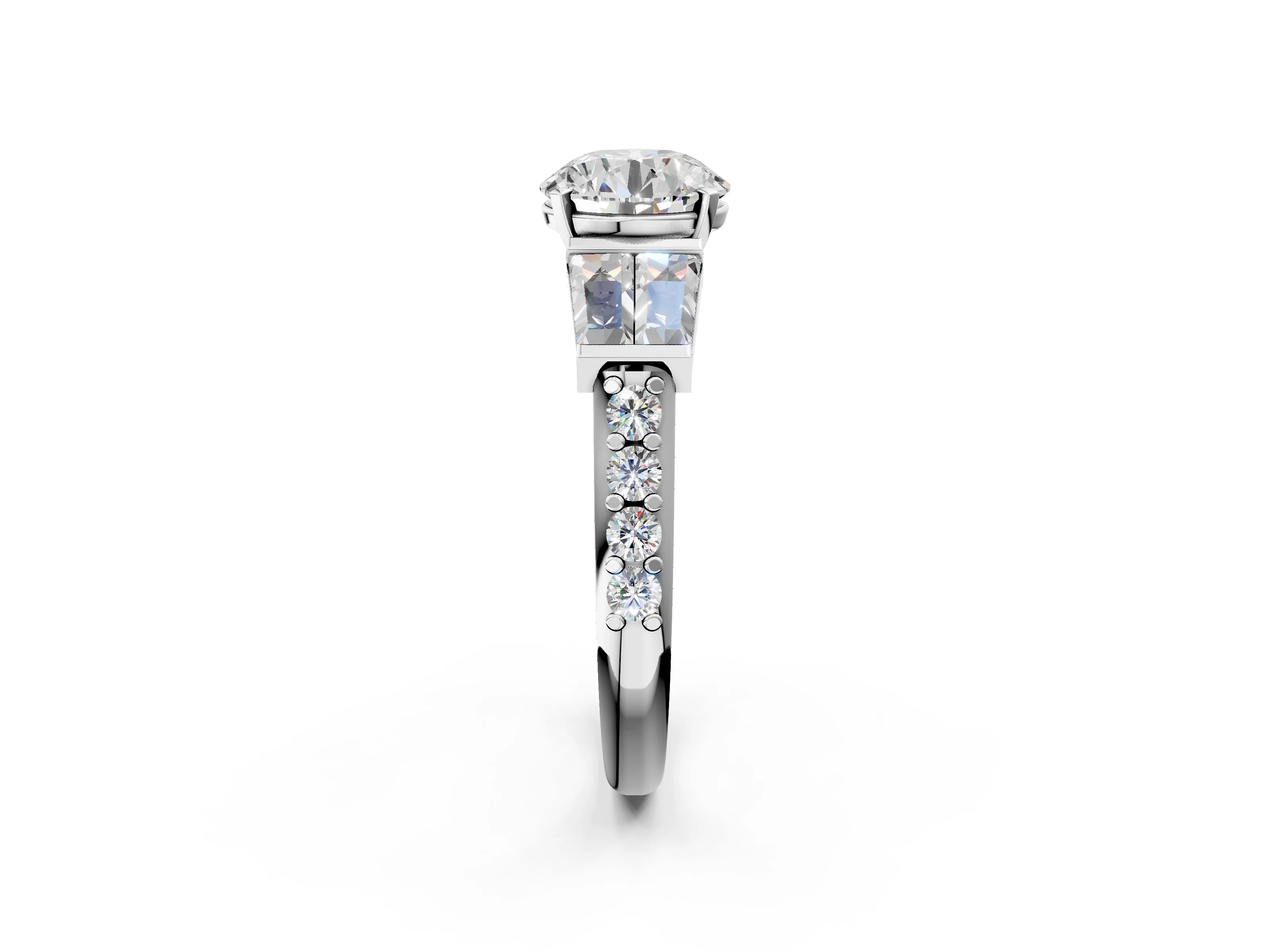 ROUND BAGUETTE CHANNEL RING