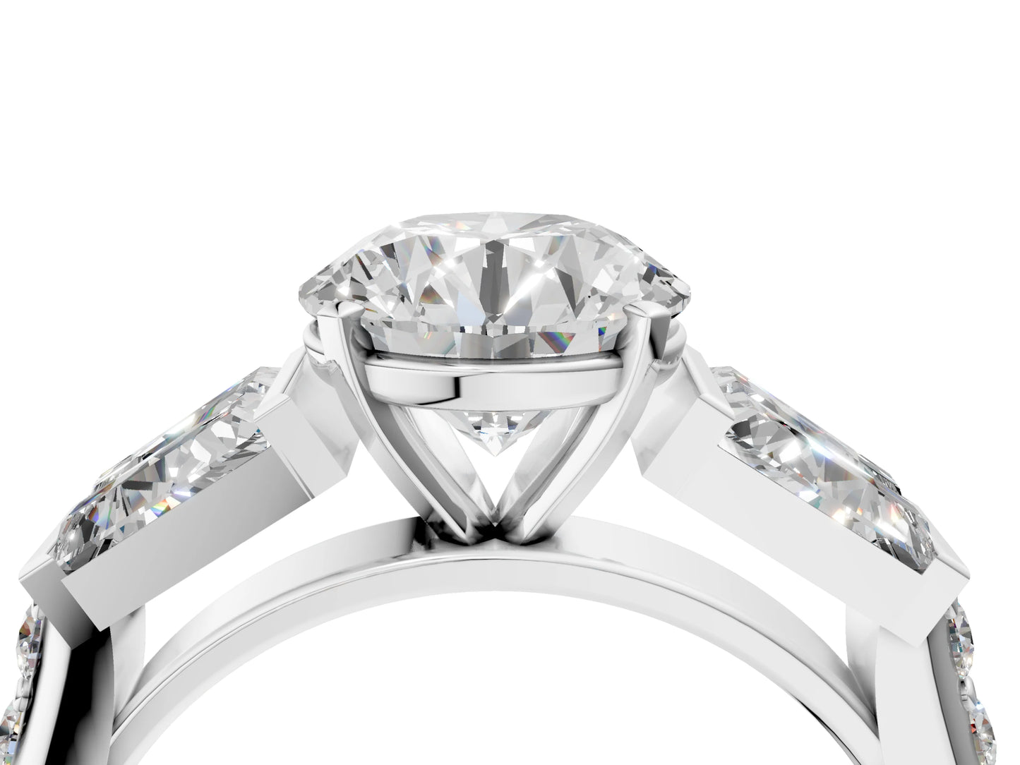 ROUND BAGUETTE CHANNEL RING - M&D Signature Jewels