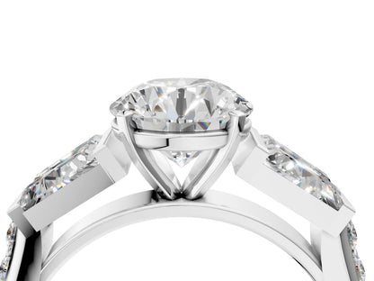 ROUND BAGUETTE CHANNEL RING - M&D Signature Jewels