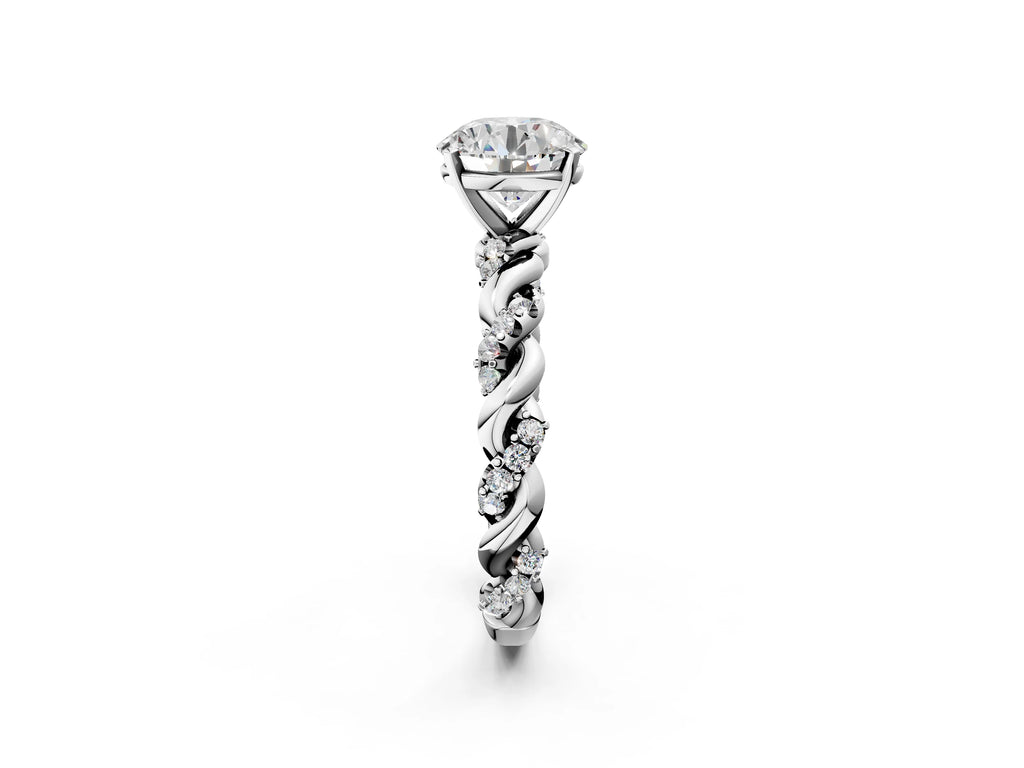 ROUND TWISTED PAVE RING