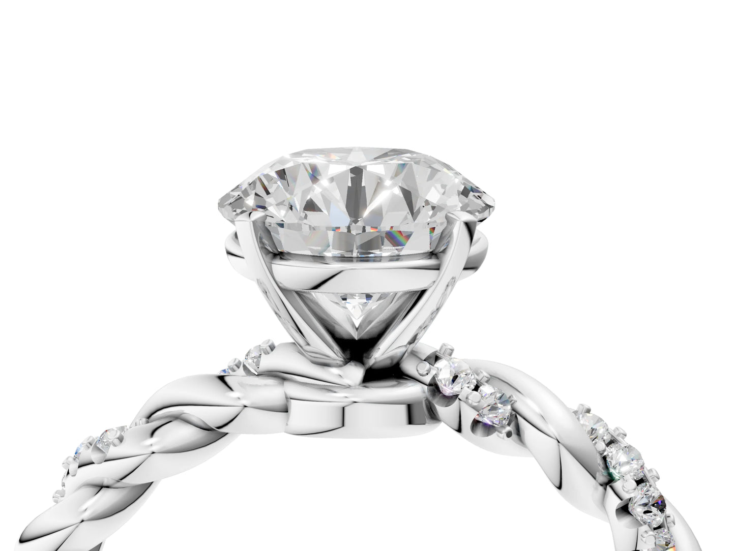 ROUND TWISTED PAVE RING - M&D Signature Jewels