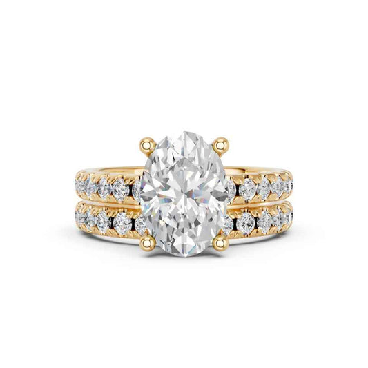 OVAL PAVE BRIDAL SET