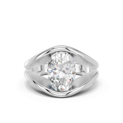 OVAL FANCY BEZEL RING