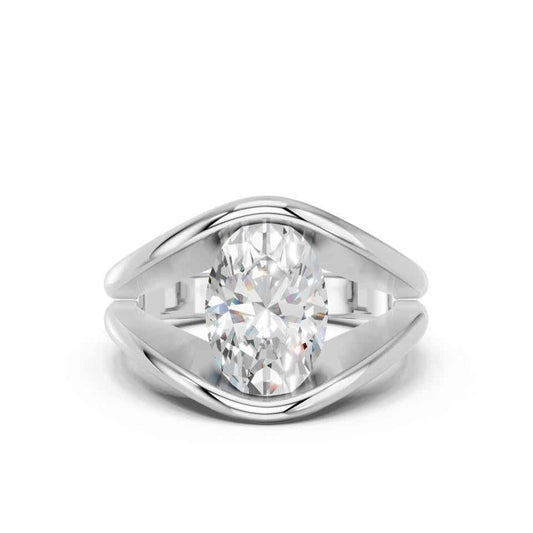 OVAL FANCY BEZEL RING