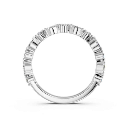 MARQUISE ROUND WEDDING BAND