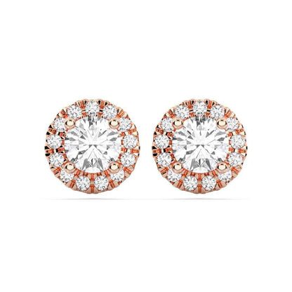 ROUND HALO EARRING