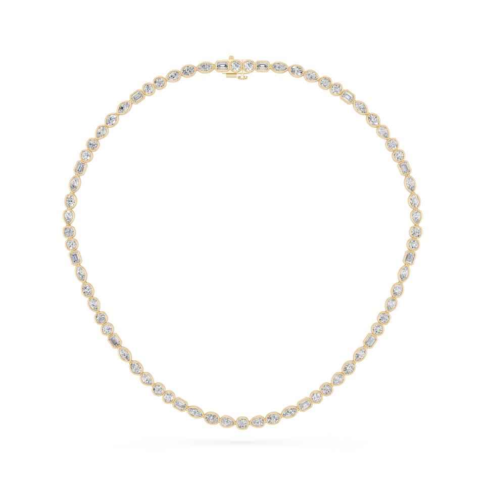 MULTI-SHAPE BEZEL NECKLACE
