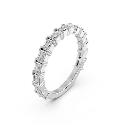BAGUETTE 3/4 WEDDING BAND