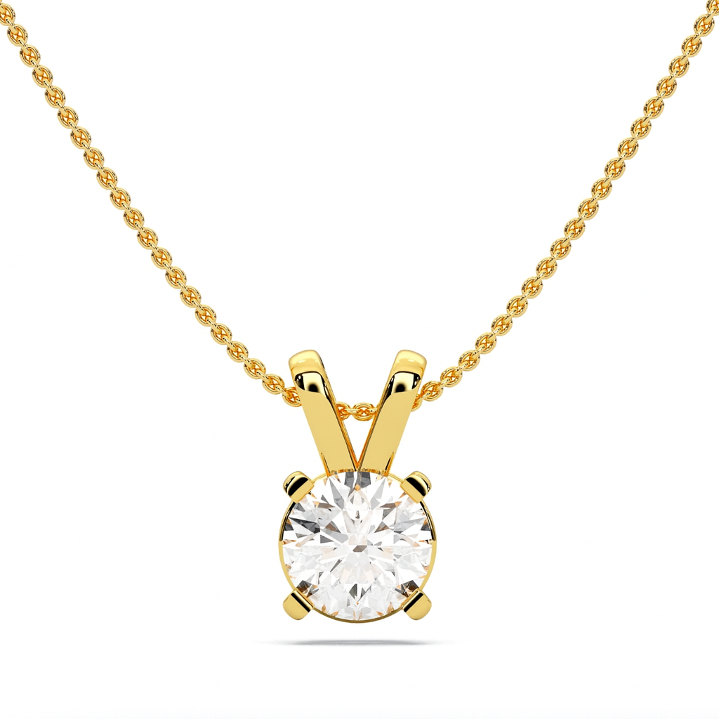 ROUND SOLITAIRE PENDANT