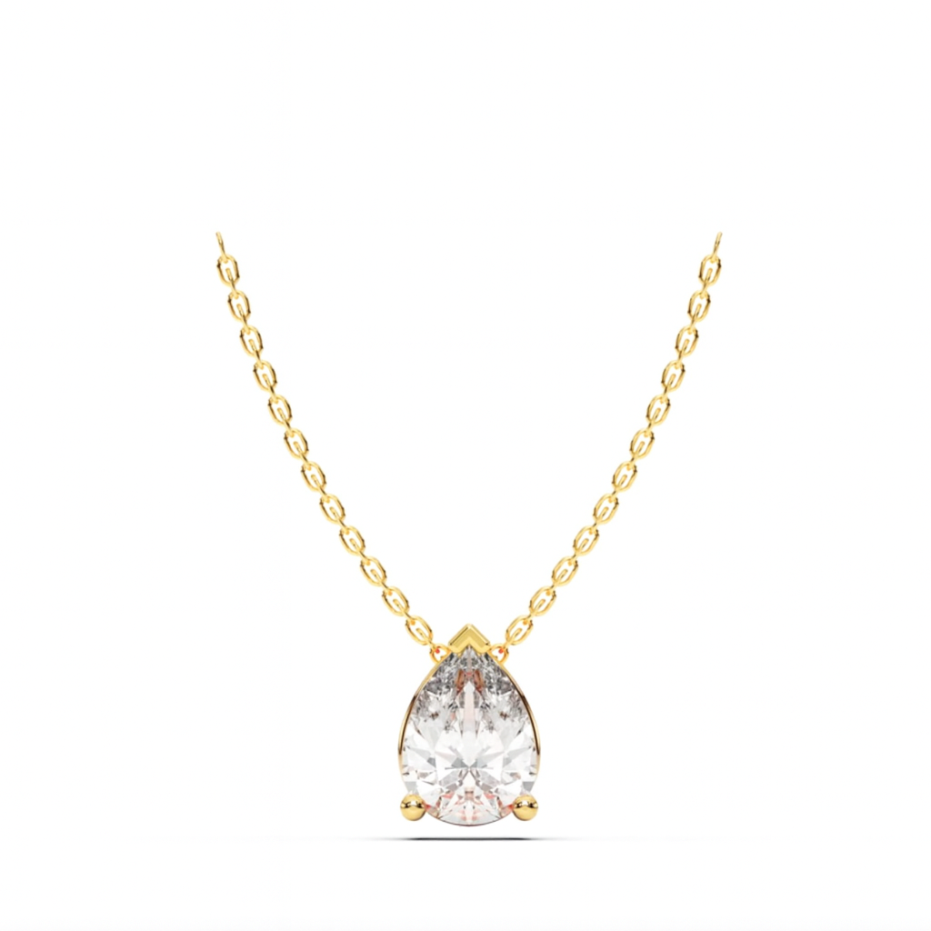 PEAR SOLITAIRE PENDANT - M&D Signature Jewels