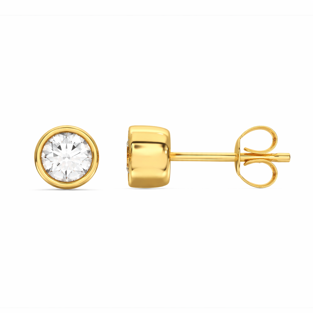 ROUND BEZEL EARRINGS - M&D Signature Jewels