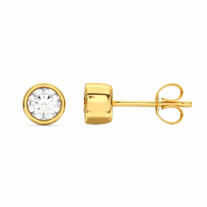 ROUND BEZEL EARRINGS - M&D Signature Jewels