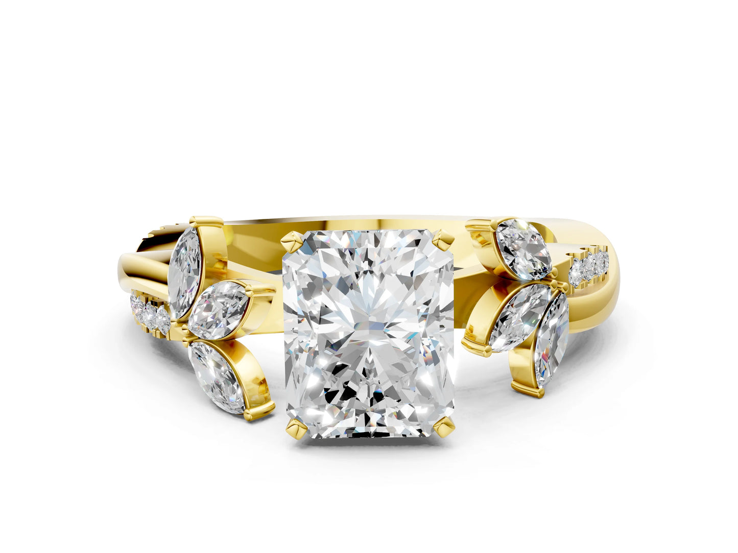 RADIANT FLORAL NATURE INSPIRED CHANNEL RING - M&D Signature Jewels