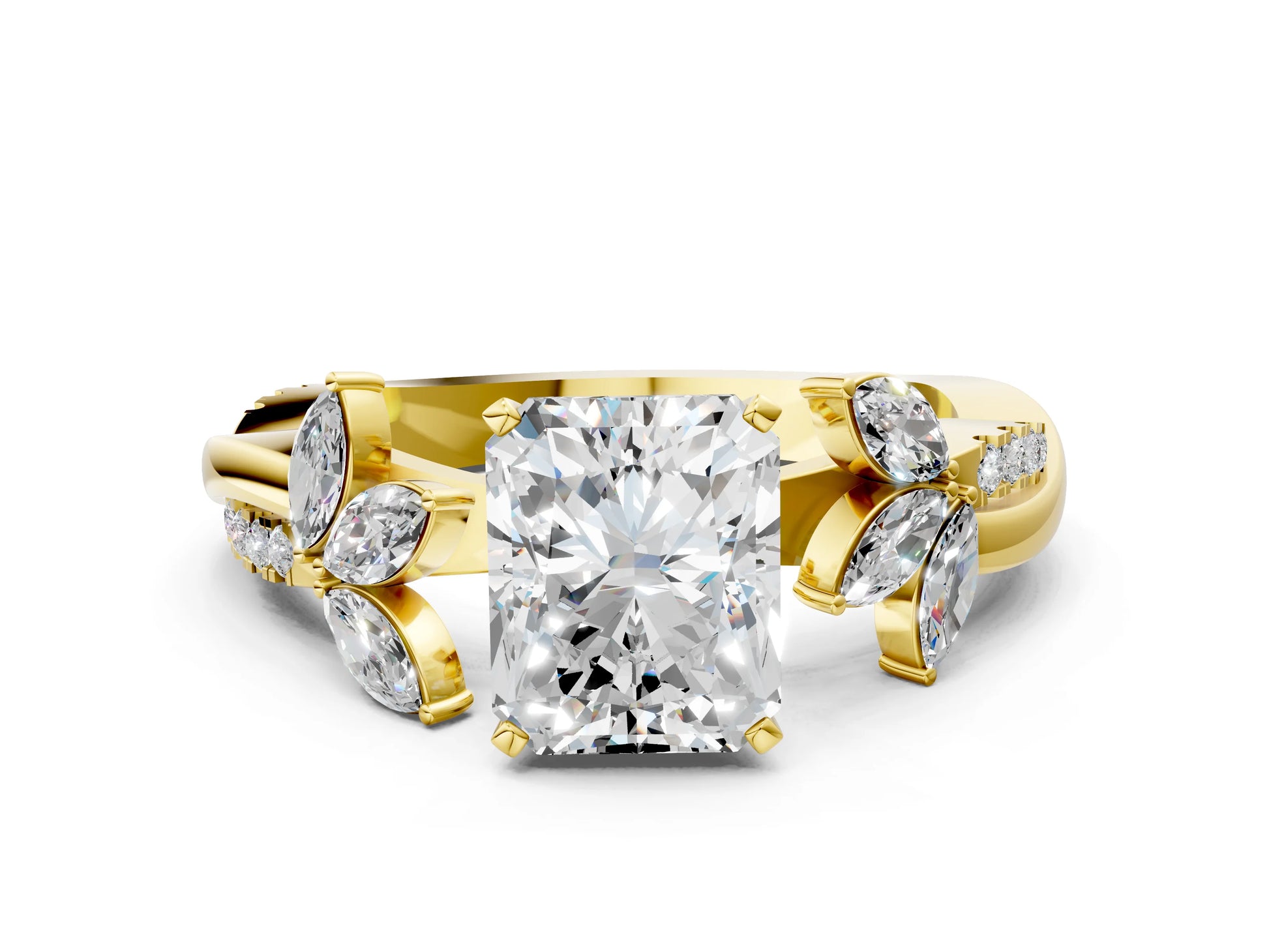 RADIANT FLORAL NATURE INSPIRED CHANNEL RING - M&D Signature Jewels