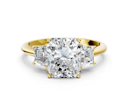 RADIANT TRAPAZOID 3 STONE RING - M&D Signature Jewels