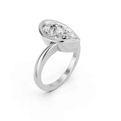 PEAR BEZEL RING