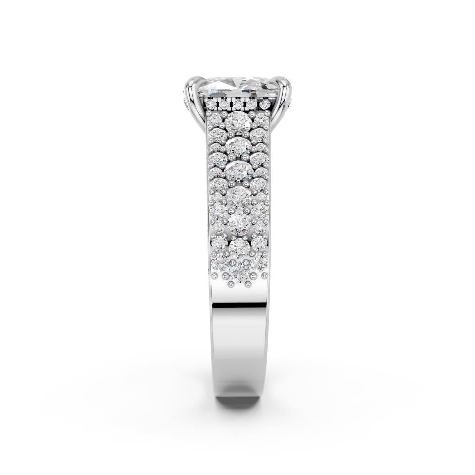 CUSHION FANCY PAVE RING