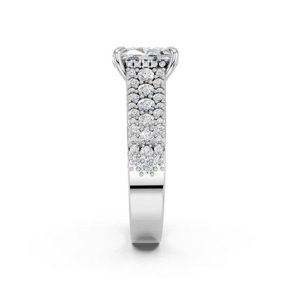 CUSHION FANCY PAVE RING