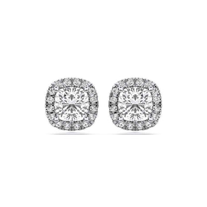CUSHION HALO EARRING