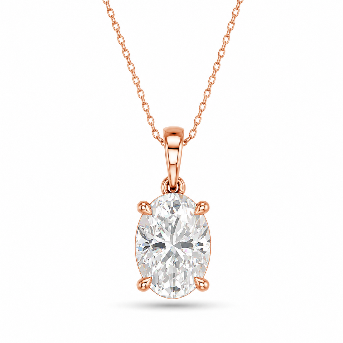 OVAL SOLITAIRE PENDANT