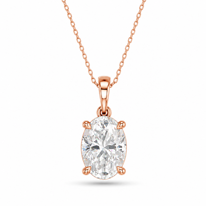 OVAL SOLITAIRE PENDANT