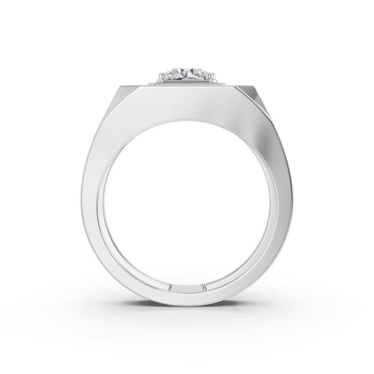 ROUND HALO MENS RING