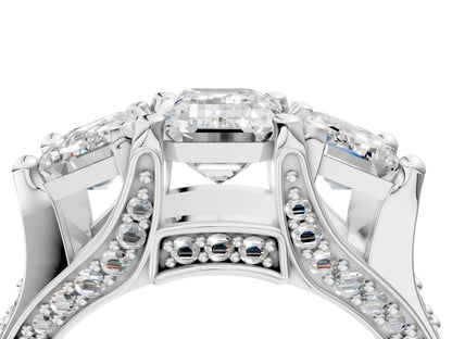 EMERALD 3 STONE RING - M&D Signature Jewels