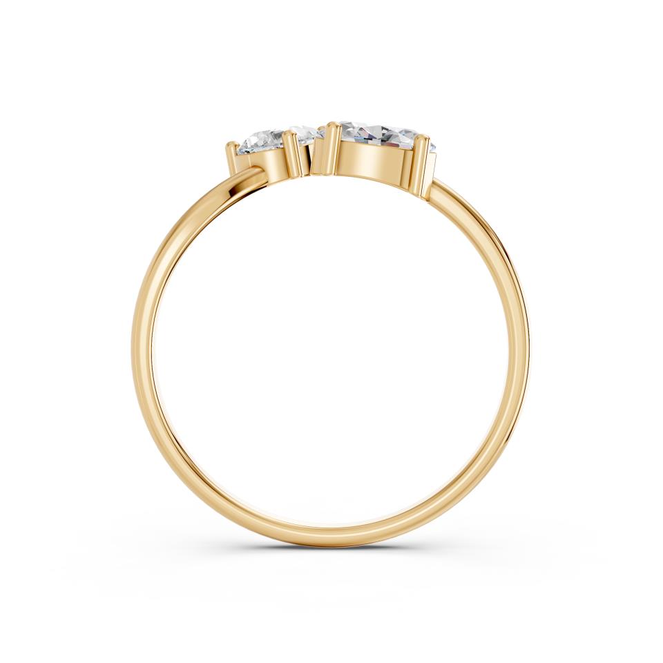 PEAR & OVAL TOI MOI RING