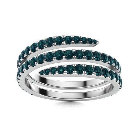 Blue Diamond Wedding Ring