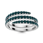 Blue Diamond Wedding Ring