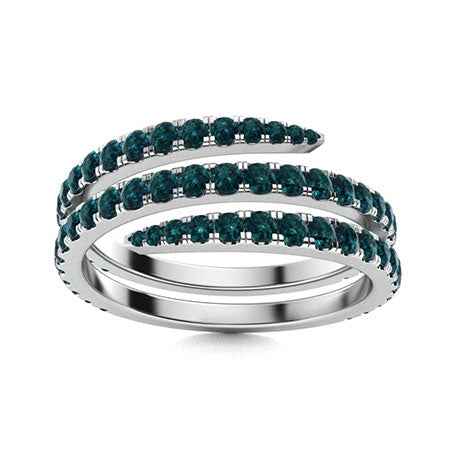 Blue Diamond Wedding Ring