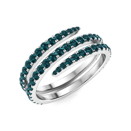 Blue Diamond Wedding Ring